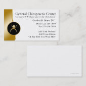 Cartes de visite de chiropraticien (Devant / Derrière)