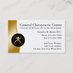 Cartes de visite de chiropraticien