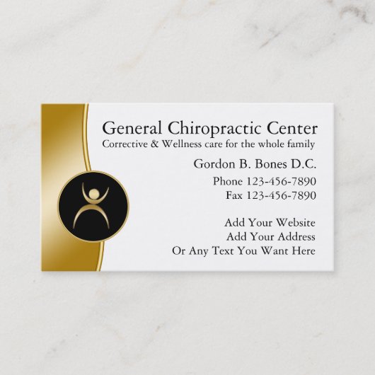 Cartes de visite de chiropraticien (Devant)