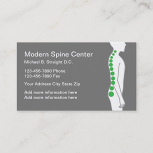 Cartes de visite de chiropraticien