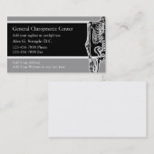 Cartes de visite de chiropraticien (Devant / Derrière)