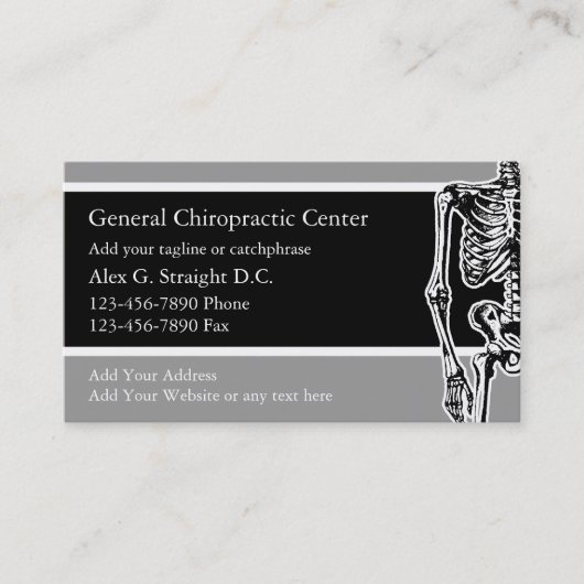 Cartes de visite de chiropraticien (Devant)