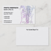 Cartes de visite de chiropratique de la colonne ve (Devant / Derrière)