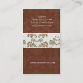 Cartes de visite de chocolat (Dos)