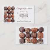Cartes de visite de chocolats agités (Devant / Derrière)