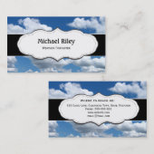 Cartes de visite de ciel bleu et de nuages (Devant / Derrière)
