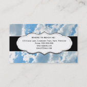 Cartes de visite de cieux bleus et de nuages (Dos)