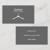 Cartes de visite de cintre - couleur variable (Devant / Derrière)