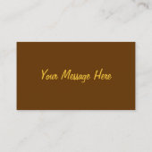 Cartes de visite de clarinette (Dos)