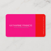 cartes de visite de classe rouge et rose (Dos)