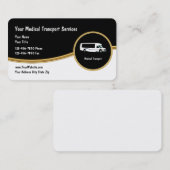 Cartes de visite de classe transport Médicale (Devant / Derrière)