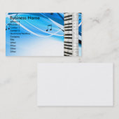 Cartes de visite de clavier de piano (Devant / Derrière)