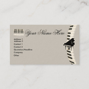 Cartes de visite de clavier de piano