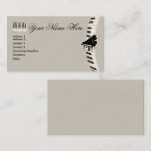 Cartes de visite de clavier de piano (Devant / Derrière)