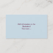 Cartes de visite de client de bijoux (Dos)