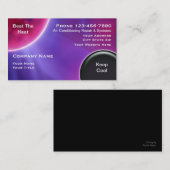 Cartes de visite de climatisation (Devant / Derrière)