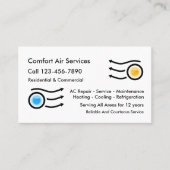 Cartes de visite de climatisation simple (Devant)