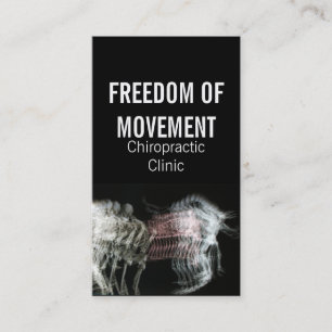 Cartes de visite de clinique de chiropractie