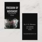 Cartes de visite de clinique de chiropractie (Devant / Derrière)