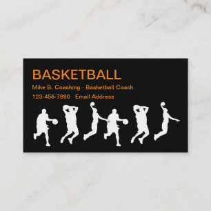 Cartes de visite de coach de basket cool