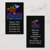 Cartes de visite de cocktail - combien de temps à (Devant / Derrière)