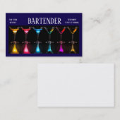 Cartes de visite de cocktail de barbare Mixologist (Devant / Derrière)