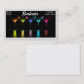 Cartes de visite de cocktail de barbare Mixologist (Devant / Derrière)