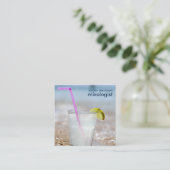 Cartes de visite de cocktail de plage (Debout devant)