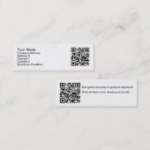 Cartes de visite de code de QR (Devant / Derrière)