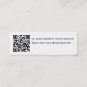 Cartes de visite de code de QR (Dos)