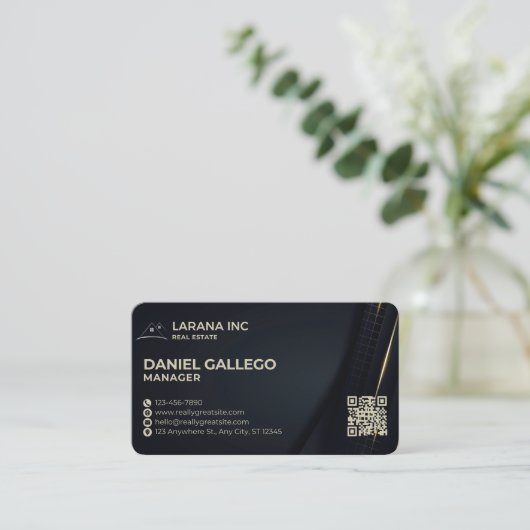 Cartes de visite de code Qr (Debout devant)