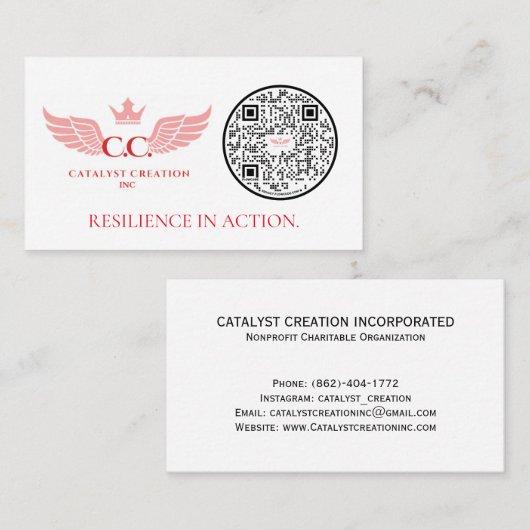 Cartes de visite de code QR (Devant / Derrière)