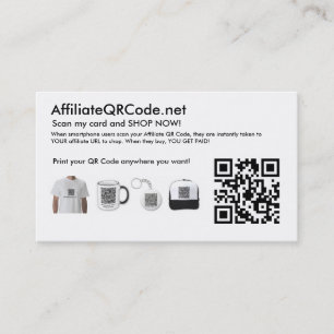 Cartes de visite de code QR affiliés