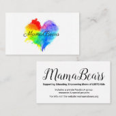 Cartes de visite de coeur (Devant / Derrière)