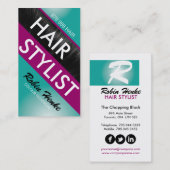 Cartes de visite de coiffeur (Devant / Derrière)