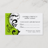 Cartes de visite de coiffeur (Dos)