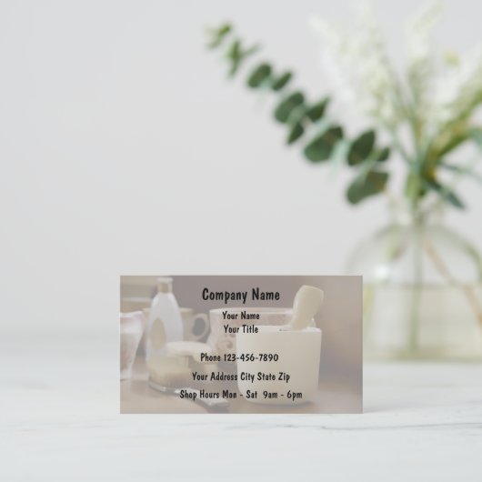 Cartes de visite de coiffeur (Debout devant)