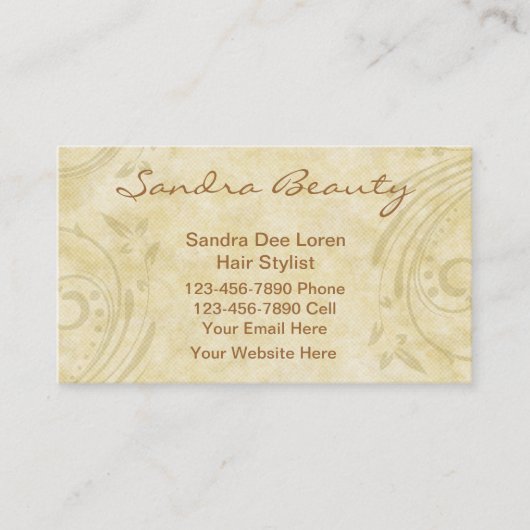 Cartes de visite de coiffeur (Devant)