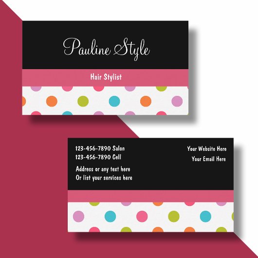 Cartes de visite de coiffeur