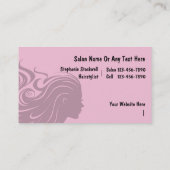Cartes de visite de coiffeur (Dos)