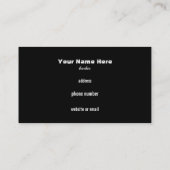 Cartes de visite de coiffeur (Dos)