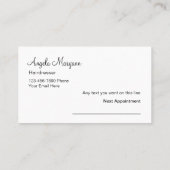 Cartes de visite de coiffeur (Dos)