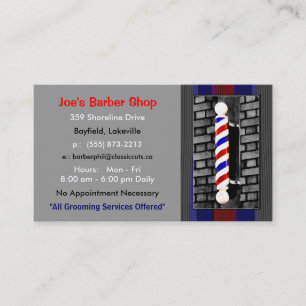Cartes de visite de coiffeur/coiffeur des hommes