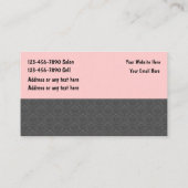 Cartes de visite de coiffeur Damas (Dos)