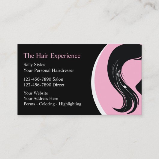 Cartes de visite de coiffeur de beauté (Devant)