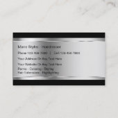 Cartes de visite de coiffeur de beauté (Dos)