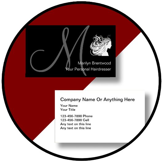 Cartes de visite de coiffeur de beauté