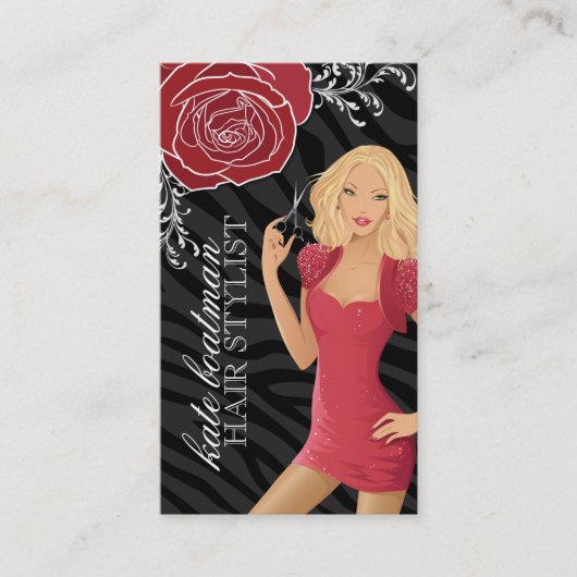 CARTES DE VISITE DE COIFFEUR DE CONCEPTEUR (Devant)