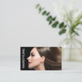 Cartes de visite de coiffeur indépendant branché (Debout devant)