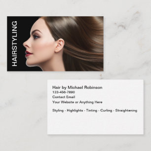 Cartes de visite de coiffeur indépendant branché
